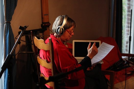 Annie Meysman au coaching voix en studio